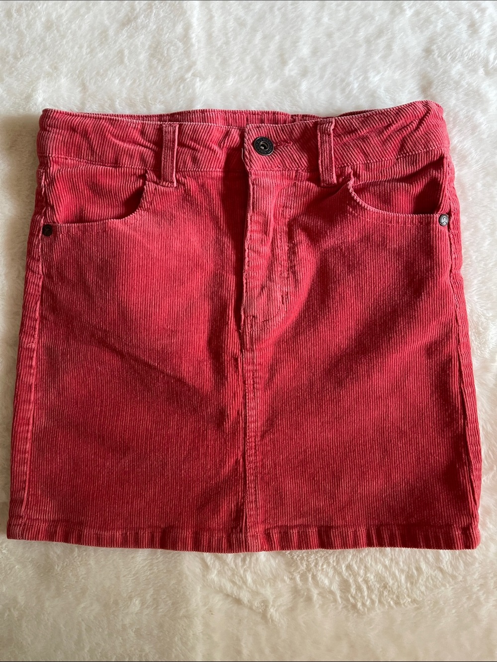 Art Class Coral Corduroy Mini Skirt - Girls SZ L 10-12